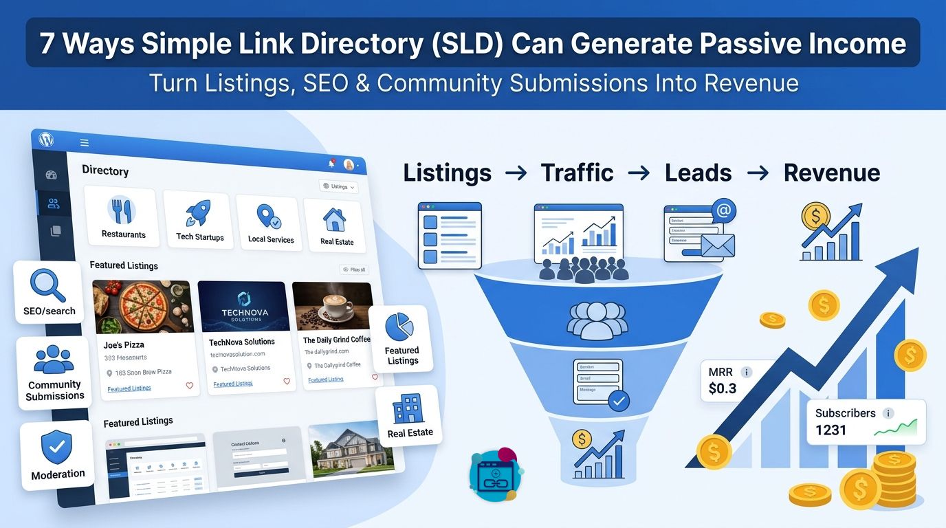 7 Ways Simple Link Directory (SLD) Can Generate Passive Income