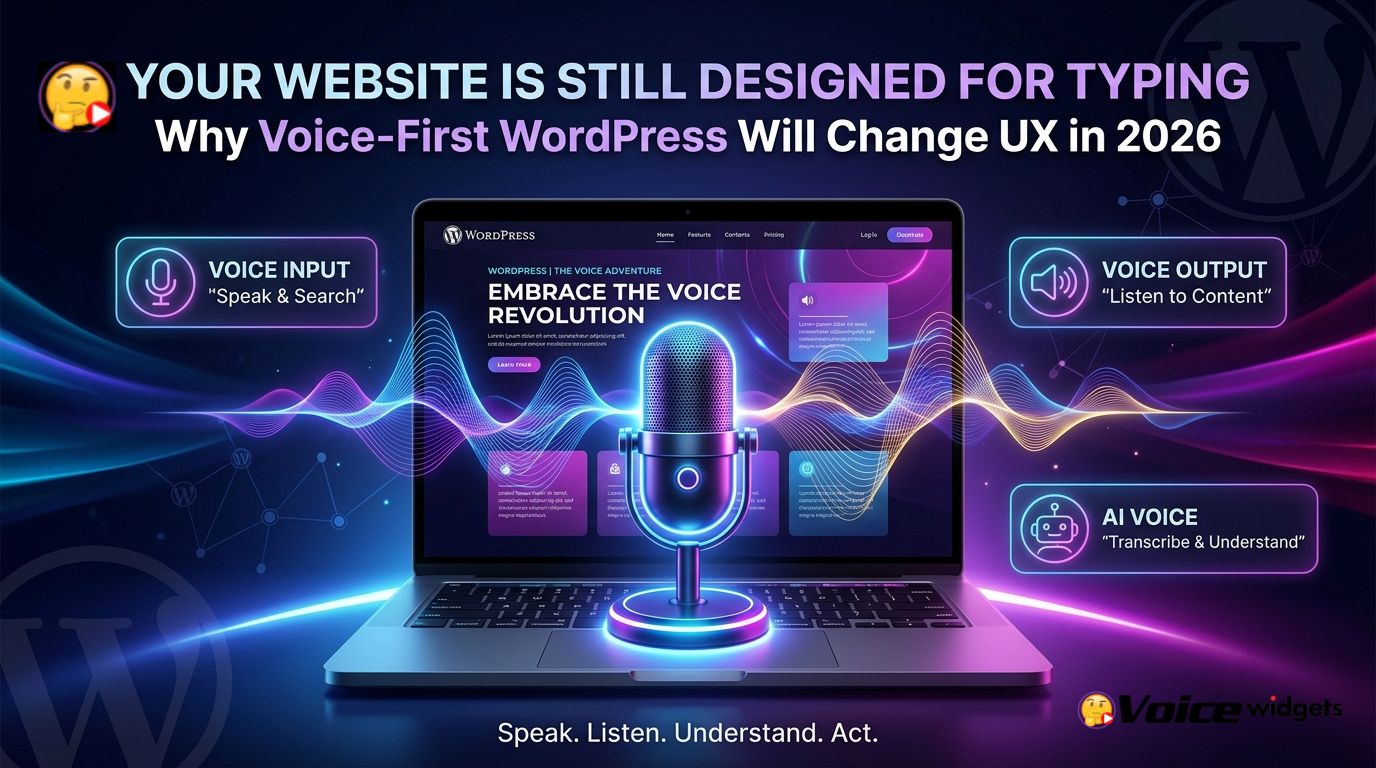Your Website Is Still Designed for Typing: Why Voice-First WordPress Will Change User Experience in 2026