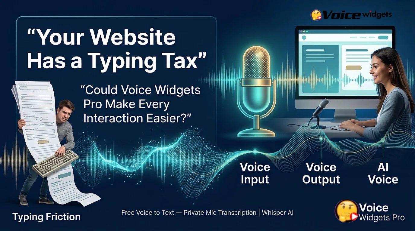 Your Website Has a Typing Tax—Could Voice Widgets Pro Help Visitors Pay Less of It?